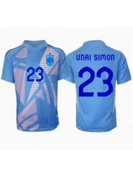 Billige Spania Unai Simon #23 Keeper Hjemmedrakt EM 2024 Kortermet